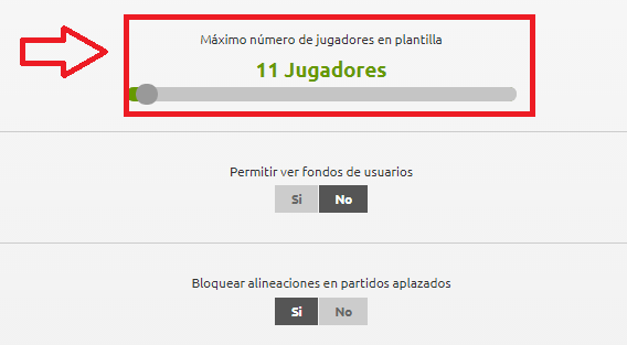 límite de jugadores futmondo