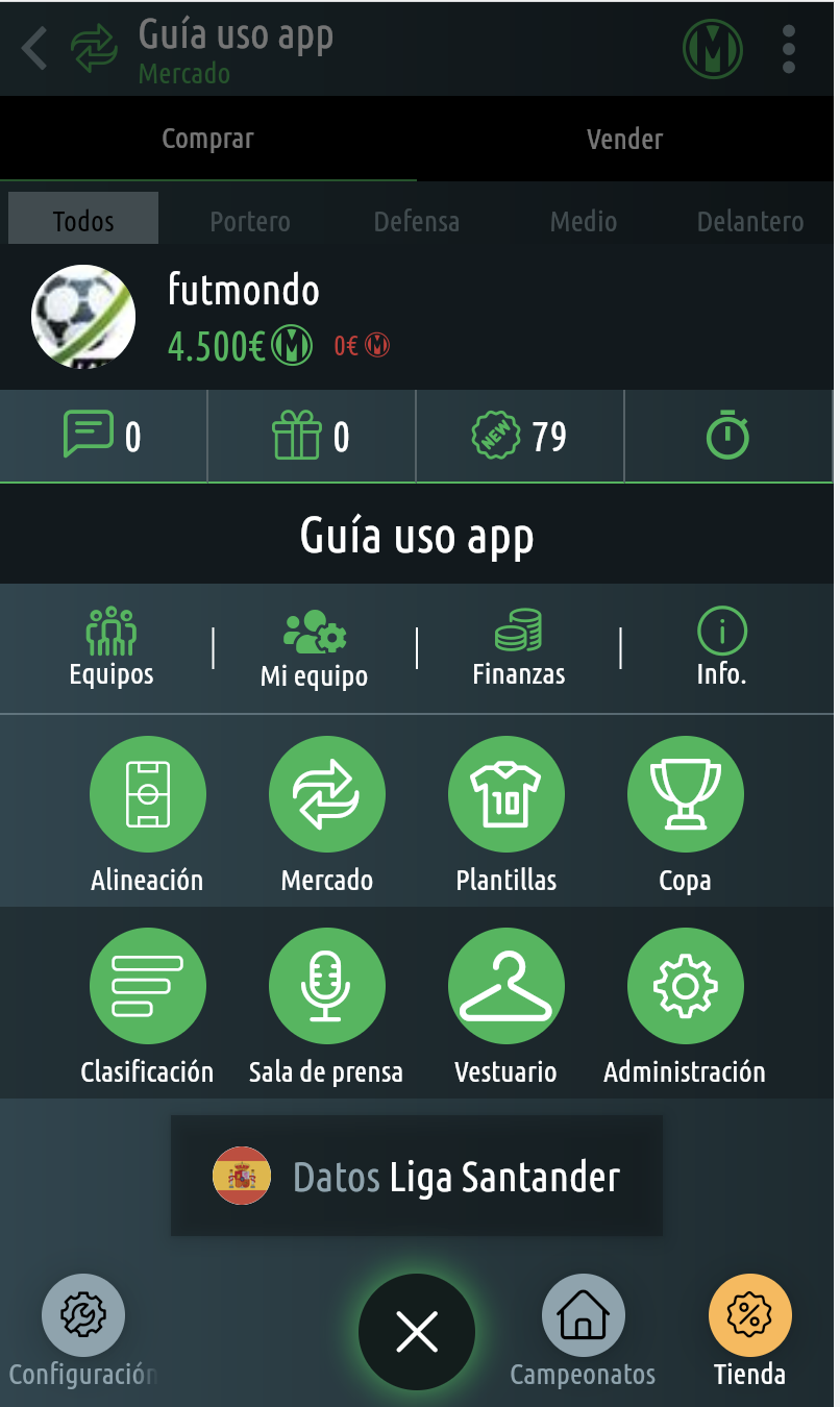 Nueva app de futmondo